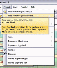 Page d'accueil de Correspondance interactive des menus de PowerPoint 2003  PowerPoint 2007